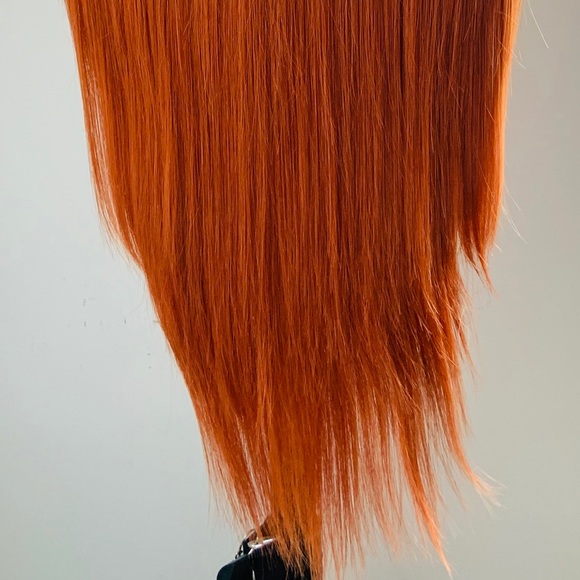 “Put On & Go” Long Copper Color Premium Fiber Wig with Bangs - New in Package - Picture 13 of 13